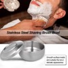 Healifty Shaving Bowl with Lid for Shop Bathroom (Stainless Steel