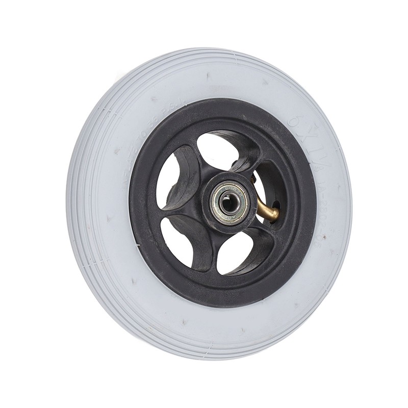 6in Electric Wheelchair Wheel Noiseless Aluminum Alloy Hub Rubber Inflatable