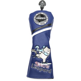 Outdoor Leisure Snow Leopard Golf Driver Headcovers Sporting Goods PU Leather Golf Fairway Hybrids Woods Covers (1 pcs 3 Wood Cover)