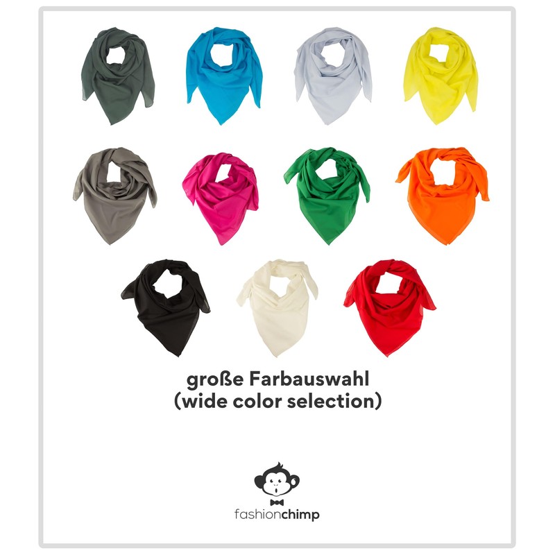 fashionchimp Basic Cotton Scarf in Plain Colours, Unisex Neckerchief Made