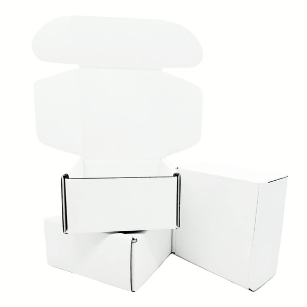 4x4x2 inch Small White Mailers Boxes Recyclable Corrugated Gift Box