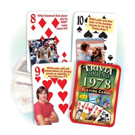 Flickback 1978 Trivia Playing Cards & 1970's Music Trivia Birthday Combo