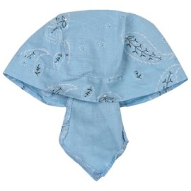 Lipodo Classic Pattern Children's Bandana – Bandana – 51-55 cm – Cotton Headscarf spring/summer – summer Bandana - light blue