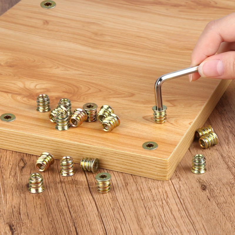 Pack of 50 Screw Nuts, M4 x 10 mm Threaded