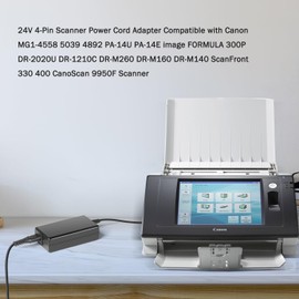 KFD Power Supply 24 V 4-Pin Charger for Canon MG1-4558 5039 4892 4314 DR-M140 DR-M160 DR-M260 PA-14U PA-14E Power Cable imageFORMULA 300P DR-2020U DR-1210C ScanFront 330 400 CanCanCanoScan 9950F 9550F