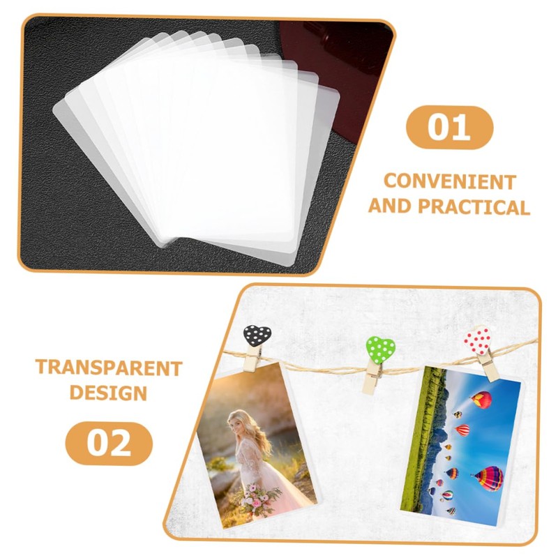 GRIRIW 100pcs Laminating Sheets Laminating Film Lamination Paper Lamination Supplies