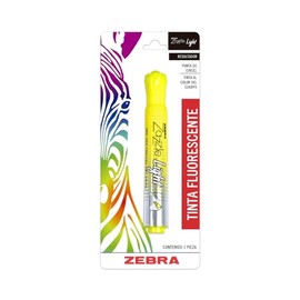 Zebra Resaltador Zazzle Light Marcatextos De Tinta Fosforescente Blíster 1 Pieza Color Amarillo.
