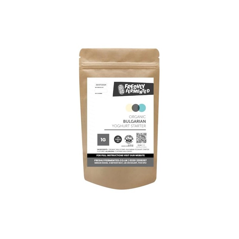 Freshly Fermented - Organic Certified Freeze Dried Yoghurt Culture, Bulgarian