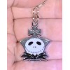 Silver Jack From Nightmare Before Christmas Charm Zipper Pull &