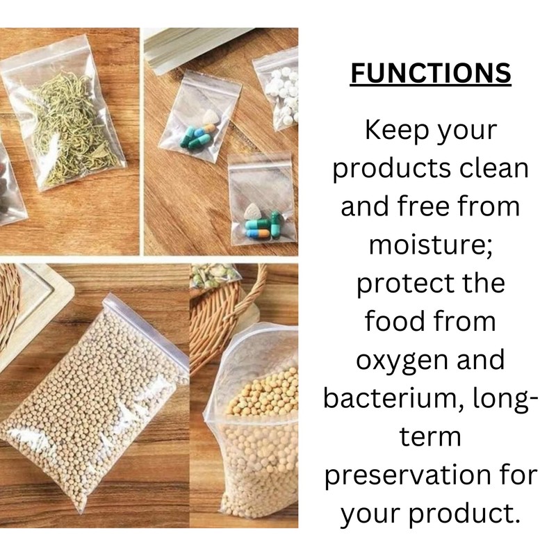 DevineCustomz® 100 Clear Grip Lock Bags - Small & Large