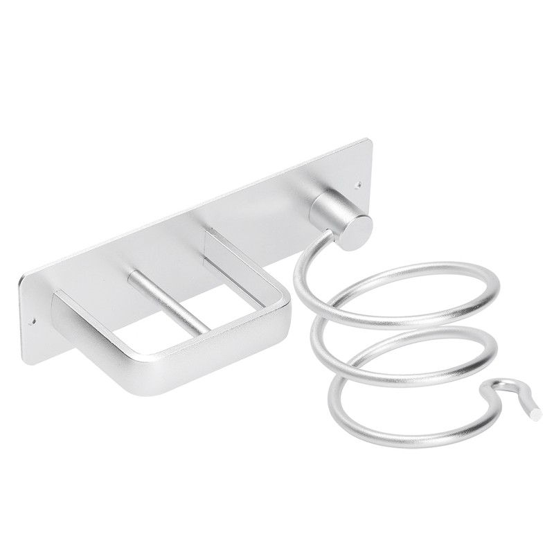 Aluminum Wall Mounted Shelf Hair Dryer Rack Organizer Holder Stand