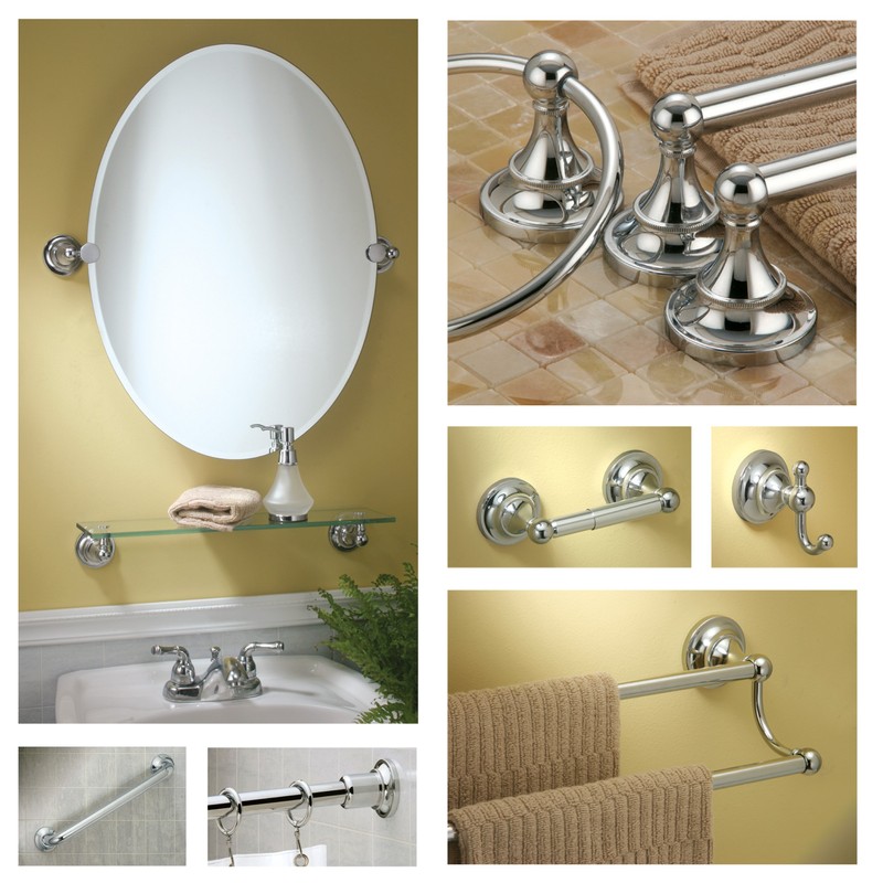 Gatco 4329 Tiara Oval Wall Mirror, Chrome,Small