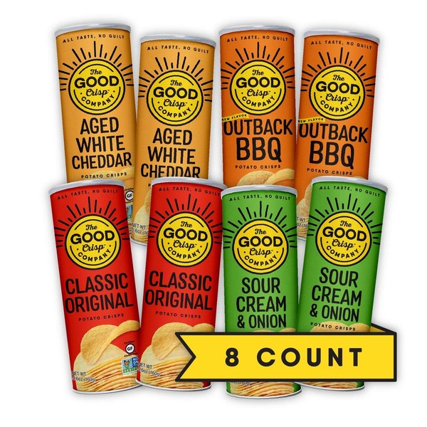 The Good Crisp Company, Potato Chips, 5.6 Ounce Canisters, Pack