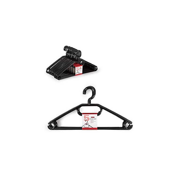 Pack of 5 Clothes Hanger Coat Premium Quality Strong Plastic