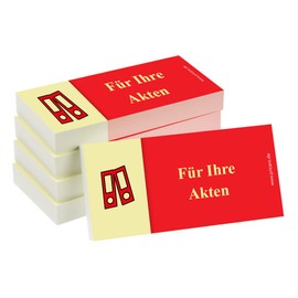 PRICARO Pack of 5 Sticky Notes for Your Files Red 100 Sheets