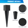 POSTYBAY 3 Pcs 4"x4" Fence Post Anchor Ground Spike 16"(Actual