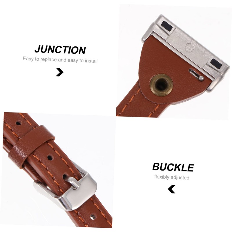 LABRIMP 1pc Leather Replacement Watch Band Compatible Tapered Genuine Cowhide