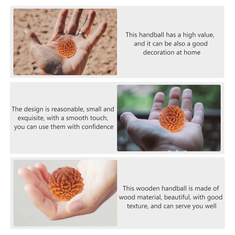 Artibetter 2 Pieces Wooden Massage Balls Ball Trigger Points Balls