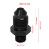 1 Pair AN4 to M8 Oil Cooler Fitting Adapter Black