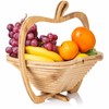 Dimono® Fruit Basket Bamboo Folding Basket, Fruit Bowl, Vegetable Bowl