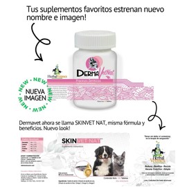 SKINVET Nat (Derma VetNat) Mejora y nutre Piel y Pelaje