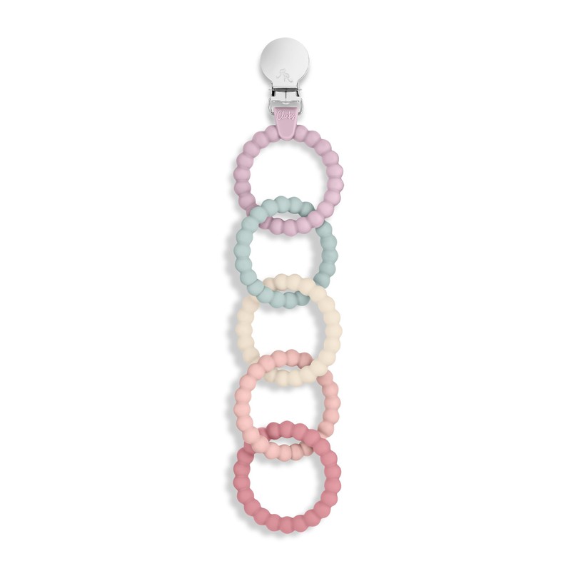 Ryan & Rose Juguete mordedor acoplable Cutie Clinks para bebés