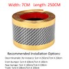 ETOPARS Car Door Sill Protector Strips Carbon Fiber Gold Auto