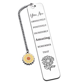 Employee Appreciation Gifts, Sunflower Gifts for Women, Inspirational Bookmarks for Her Him, Friendship Gift for Women Friends, Birthday Sunflower Bookmark for Coworkers, Retirement Gift for Woman