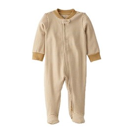 little planet by carter's Baby Sleep and Play made with Organic Cotton, Ochre Stripe, 9M
