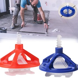 CXAFQ Spiral Leveller Base,Reusable and Easy Levelling, Wall Tile Fixer, 100 Nuts and 100 Bases, 3mm Screw Bases, Stone and Floor Tile Installation Tools, Tile Leveling System.