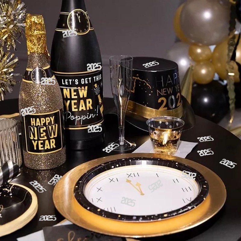 2025 Confetti 1.8 Ounces/750PCS New Year's Eve Glitter Table Confetti