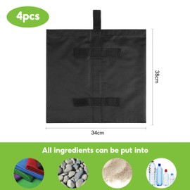 Gazebo Sand Weight, 4 Pack Heavy Duty Sandbag Weights, Gazebo & Tent Sandbag Weights, Sand Weight Bags for Pop up Canopy Tent Outdoor Awnings Gazebos Trampolines