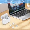 Replacement Ear Tips Compatible with AirPods Pro 3 (3 Pairs,S/M/L,Clear)