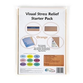 Crossbow Education Dyslexia Overlays and Visual Stress Starter Kit | Dyslexia Overlays and Paper for Dyslexia, ADHD and to Reduce Visual Stress - Orange