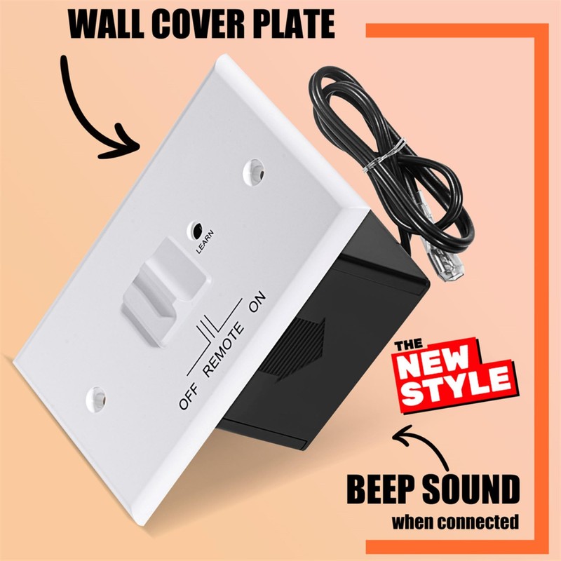 Wall Switch Remote Control Kit,On/Off Wall Mounted Control Set for