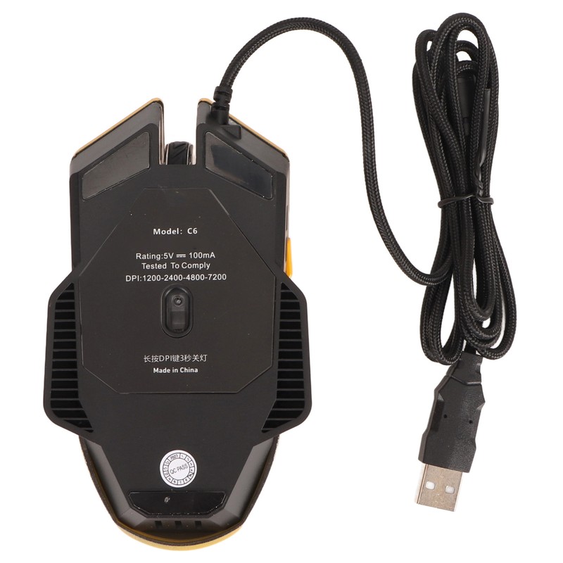 Wired Mouse Ergonomic RGB Backlit Adjustable DPI 7 Programmable Keys