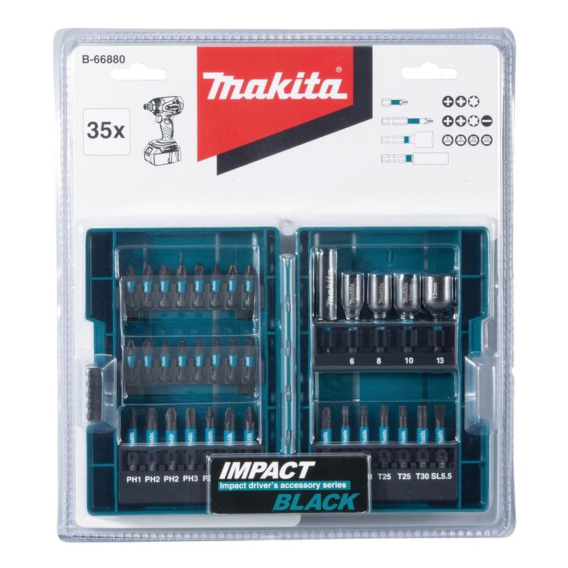 Makita B-66880 Makita Impact Face Bit Set Black - 35