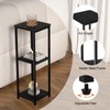 GHIMIGN 10" Wide Square Drink Table with Adjustable Feet -