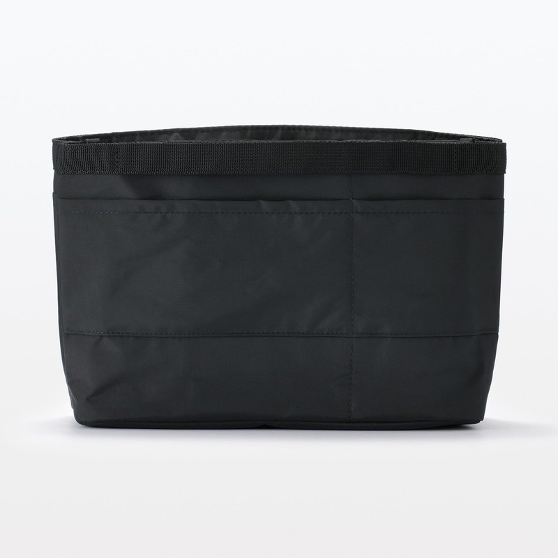 MUJI 83525491 Nylon Bag-In Bag, Black, Approx. 10.6 x 4.3