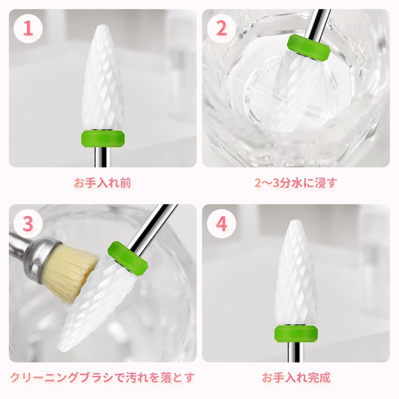 Annhua Nail Bit, Nail Machine Bit, 10 Types, Ceramic Nail