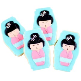 ½ Dz. Japanese Geisha Girl Cookies! A Japanese Gift for Renewal and Hope! Birthday Themed, Bridal Shower Party Favors or Baby Gift!