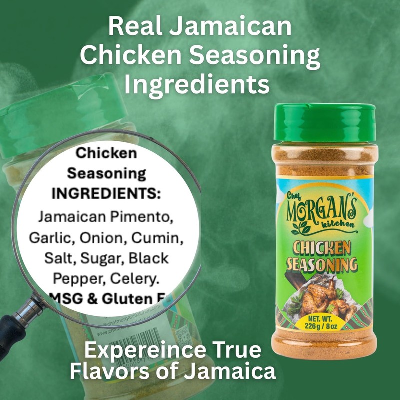 Chef Morgan’s Kitchen Chicken Seasoning – 8oz All-Natural Herbs &