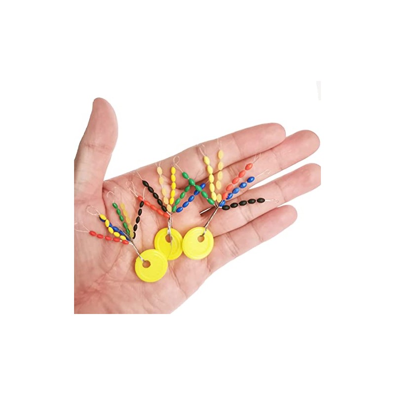300Pcs Fishing Rubber Bobber Beads Stopper, 6 in 1 Float