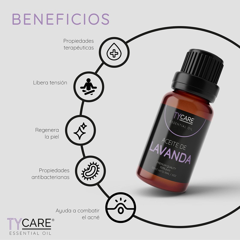 Aceite Esencial de Lavanda (Lavandula Officialis) - 100% PURO PREMIUM
