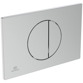Ideal Standard Oleas Actuator Plate for ProSys Toilet Cisterns - 2 Quantities Mechanical Push Buttons Made of ABS Plastic - Chrome (Matte)