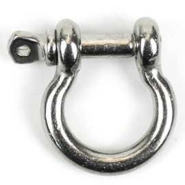 DAUMLINK® 2 round shackles, curved, material stainless steel A4 / Aisi 316 (2 pieces), connecting chains or tamps to eyelets (4 mm)