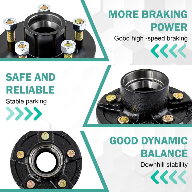 JADODE Trailer Idler Hub Kit 3500 lbs with 5-5" Bolt