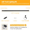 TuyuBEE 4-Lights LED Track Lighting Kit with 3.3FT H Track