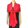 Shanlin Solid Color Silk Feel Long Scarves (Red)