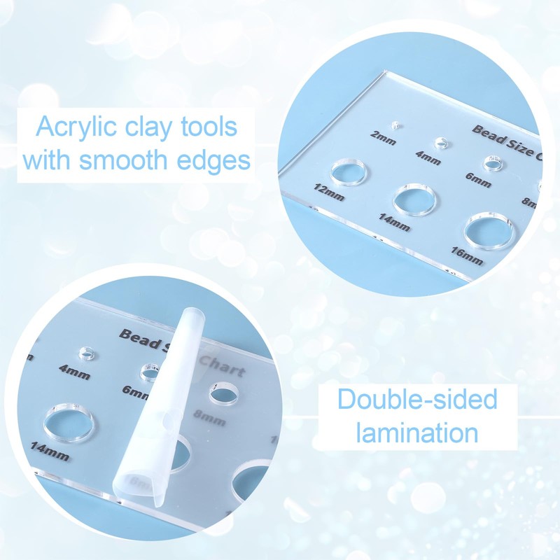 2 Pcs Bead Measuring Ruler Bead Sizer Chart Size Chart